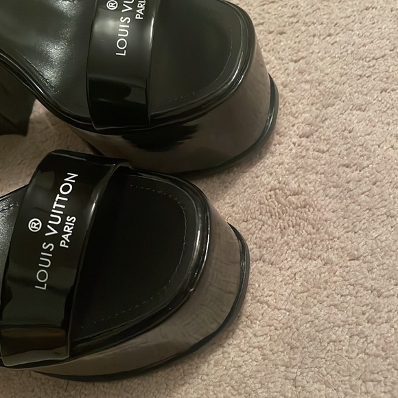 LV Style Platform Sandals LV high heels Patent Louis Vuitton style Fame - Picture 10 of 16
